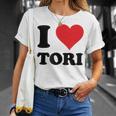 I Heart Tori ファーストネーム I Love パーソナライズ Tシャツ 彼女への贈り物
