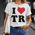 I Heart Tr Initials I Love TR First And Last NameR Tシャツ 彼女への贈り物