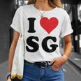 I Heartg イニシャル I LoveG 姓 G Tシャツ 彼女への贈り物