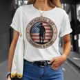 Honor Remember Memorial Day ヴィンテージポピーフラワー 愛国的 長袖tシャツ Tシャツ 彼女への贈り物