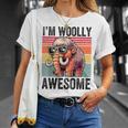 I'm Woolly Awesome 面白い レトロ メンズ レディース キッズ ウーリーマンモス Tシャツ 彼女への贈り物
