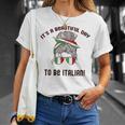 It's A Beautiful Day To Be Italian イタリア国旗 ミーム 背面に Tシャツ 彼女への贈り物