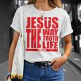 Jesus Is The Way Truth Life クリスチャン 男性 女性 クリスチャン Tシャツ 彼女への贈り物
