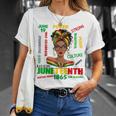 Junenth Girls 1865 African American Black T-Shirt Gifts for Her