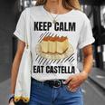 Keep Calm Eat Castella ヴィンテージ グランジ カステラ ケーキ好き Tシャツ 彼女への贈り物
