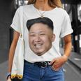 Kim Jong Un Big Face ロケットマン 北朝鮮パロディ Tシャツ 彼女への贈り物