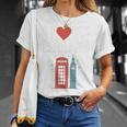 I Love Englandの象徴的なランドマークデザイン。 長袖tシャツ Tシャツ 彼女への贈り物