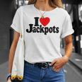 I Love Heart Jackpotslotslot Machines カジノラスベガス Tシャツ 彼女への贈り物