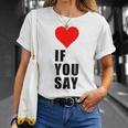 I Love Heart Red If Youay For アパレル Tシャツ 彼女への贈り物