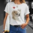 I Love Japan And Chihuahua 長髪 ちわわ ロングヘアママ 長袖tシャツ Tシャツ 彼女への贈り物