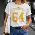 Lowrider 64 Jersey Number On The Back Classic Lowrider Car Tシャツ 彼女への贈り物