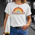 Marshall Minnesota Mnヴィンテージレインボーレトロ70年代 Tシャツ 彼女への贈り物
