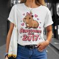 Niños Niños De Capibara De 8 Años Para Niñas Fiesta De 8 Cumpleañ Camiseta unisex Regalos para ella