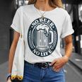 No Beer No Life ヴィンテージ飲料 ビール愛好家向け 左胸 Tシャツ 彼女への贈り物