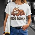 Not Todayloth 今日はナマケモノ Tシャツ 彼女への贈り物