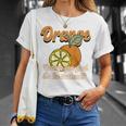 Orange You Glad It's The Weekend Fun Citrus Fruit Back Tシャツ 彼女への贈り物
