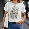 Owl Drawing Tシャツ 彼女への贈り物