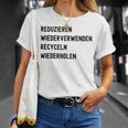 Reduzieren Wiederverwenden Recyceln Wiederholen Tシャツ 彼女への贈り物