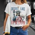 Resist Like It's 1776 No Kings Liberty Statue 4Th Of July T-Shirt Gifts for Her