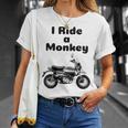 I Ride A Monkey オートバイ ミニバイクシャツ Tシャツ 彼女への贈り物