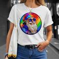 Santaclaus Rainbow 長袖tシャツ Tシャツ 彼女への贈り物