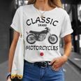 Sr400 ブラックスポーク クラシックバイク モーターサイクリスト オートバイ Tシャツ 彼女への贈り物