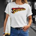 Super Daduperdad uperhero Dad Tシャツ 彼女への贈り物