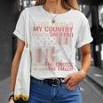I Take Pride In My Country Itand For The Flag 裏面 Tシャツ 彼女への贈り物