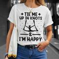 Tie Me Up In Knots & I'm Happy エアリアル ヨガ 体操選手 エアリスト Tシャツ 彼女への贈り物