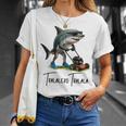 Tralalero Tralala Brain Red hark Meme 長袖tシャツ Tシャツ 彼女への贈り物