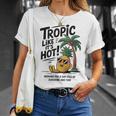 Tropic Like It's Hot パイナップル サマーサングラス ビーチ Tシャツ 彼女への贈り物