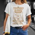 Truck Drivers Fun Truckers トラッキング スカル バックサイド 長袖tシャツ Tシャツ 彼女への贈り物
