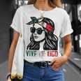 Woman Viva Mexico Flag Cinco De Mayo Mexican Girls T-Shirt Gifts for Her