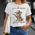 You 'Ve Just Buttered Your Last Biscuit Meow Cowboy Cat Meme 長袖tシャツ Tシャツ 彼女への贈り物