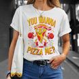 You Wanna Pizza Me 面白い ファイター ピザ愛好家 ファーストフード しゃれ 長袖tシャツ Tシャツ 彼女への贈り物