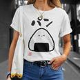 「パン-おにぎり」おもしろ 筆文字 服 面白い文字入り Tシャツ 彼女への贈り物