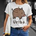 うりぼう Uribo うり坊 瓜坊 うりぼう ウリボウ ローマ字 可愛い かわいい 猪 いのしし イノシシ 亥 豚 動物 Tシャツ 彼女への贈り物