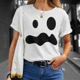 お化けの顔 ハロウィーン 幽霊 おばけ ゆうれい Tシャツ 彼女への贈り物