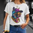 かっこいい ヒップホップ 猫 アーバン ストリートウェア B-Boy グラフィティ Tシャツ 彼女への贈り物