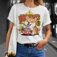 かわいい 柴犬 ラーメン好き おもしろい 日本犬 長袖tシャツ Tシャツ 彼女への贈り物