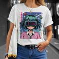 かわいいアニメの女の子 長袖tシャツ Tシャツ 彼女への贈り物