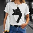 かわいい黒猫tシャツ ユニセックス Tシャツ 彼女への贈り物
