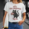 この脳みそのかわいい黒猫のミームを落とした 長袖tシャツ Tシャツ 彼女への贈り物