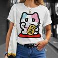 びーえするるる【Bsテレ東公式】まねきねこイラストtシャツ（ホワイト） Tシャツ 彼女への贈り物