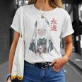 アニメ ホラーガール 美的 ソフト グランジ ワイフ 日本人 女の子 長袖tシャツ Tシャツ 彼女への贈り物