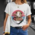 アニメ モルモット 漫画 カワイイ ねこ 日本のラーメン モルモット 長袖tシャツ Tシャツ 彼女への贈り物