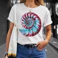 アンモナイトスパイラル貝殻 長袖tシャツ Tシャツ 彼女への贈り物