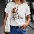 イングリッシュセッター 犬 モチーフ ペット アートワーク イングリッシュセッター Tシャツ 彼女への贈り物
