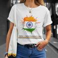 インド独立記念日 1947年8月15日 インド国旗 愛国心 Tシャツ 彼女への贈り物