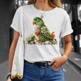ウロコインコ フルーツアート トロピカル キウイ りんご ナッツ Tシャツ 彼女への贈り物